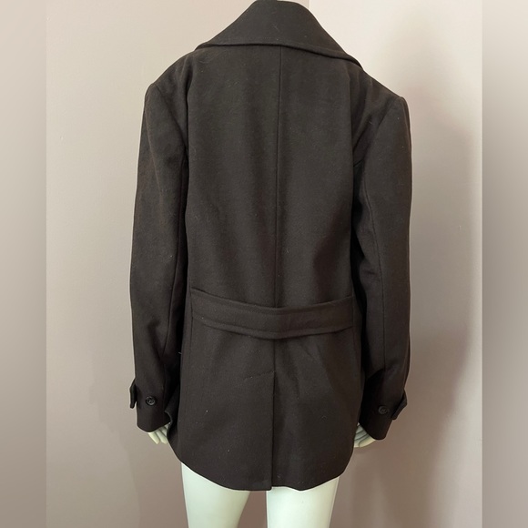 Lands End pea coat in brown - Picture 3 of 6